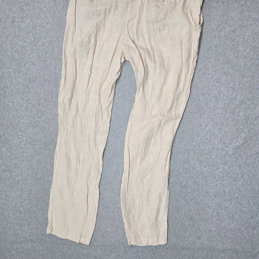 Club Room Men Pants 36W 34L Beige Linen Dress Coastal Beach 32